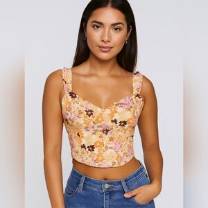 Japna Floral Crop Top Size L